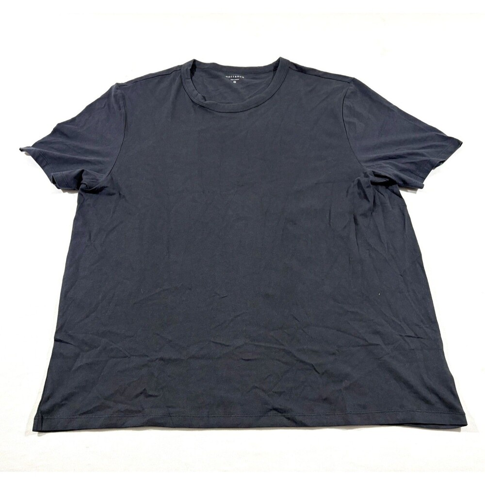 Mott & Bow Mens Classic Crew Driggs Cotton Navy T-Shirt Cotton Tee Sz 2XL